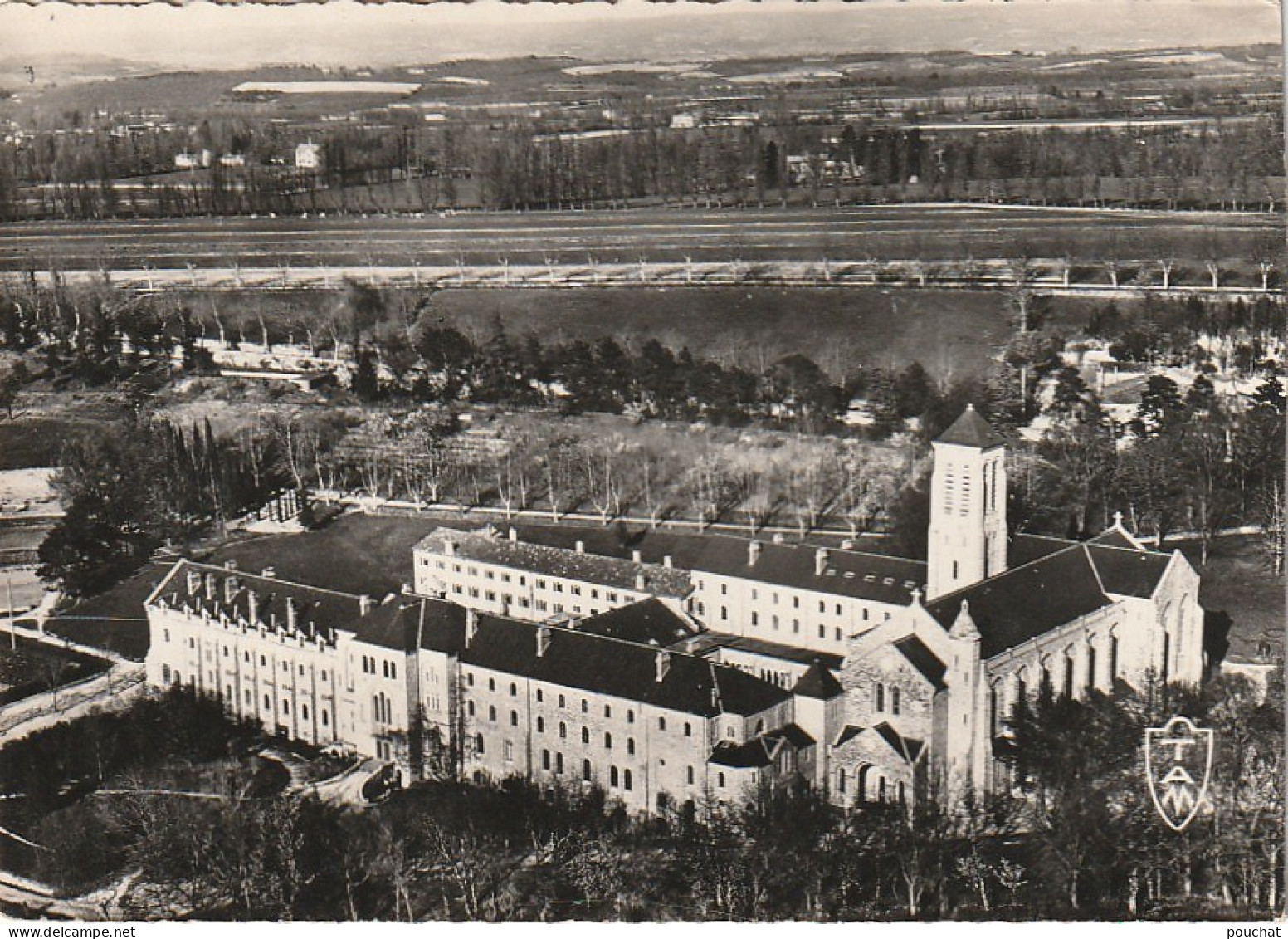 KO 9 -(81) DOURGNE - LE MONASTERE - LA PLAINE DE VERDALLE - VUE AERIENNE  - 2 SCANS  - Dourgne