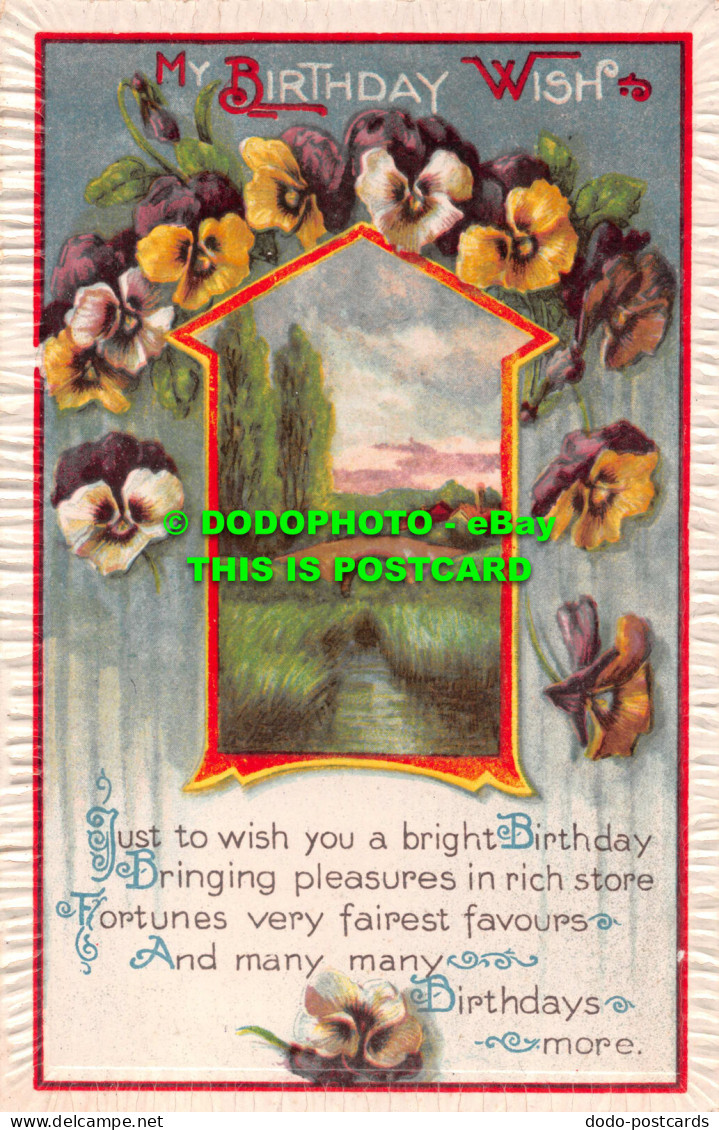 R540108 Birthday Wish. Just To Wish You A Bright Birthday. Bringing Pleasures In - World