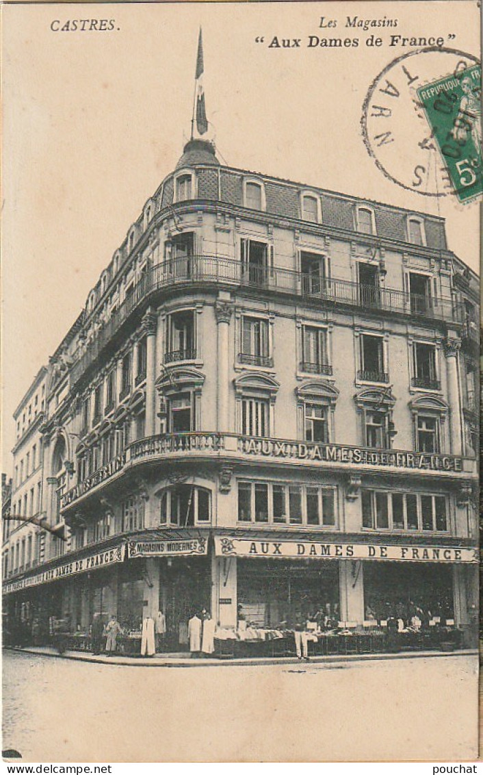 KO 10-(81) CASTRES - LES MAGASINS " AUX DAMES DE FRANCE " - PRESENTOIRS  - 2 SCANS - Castres