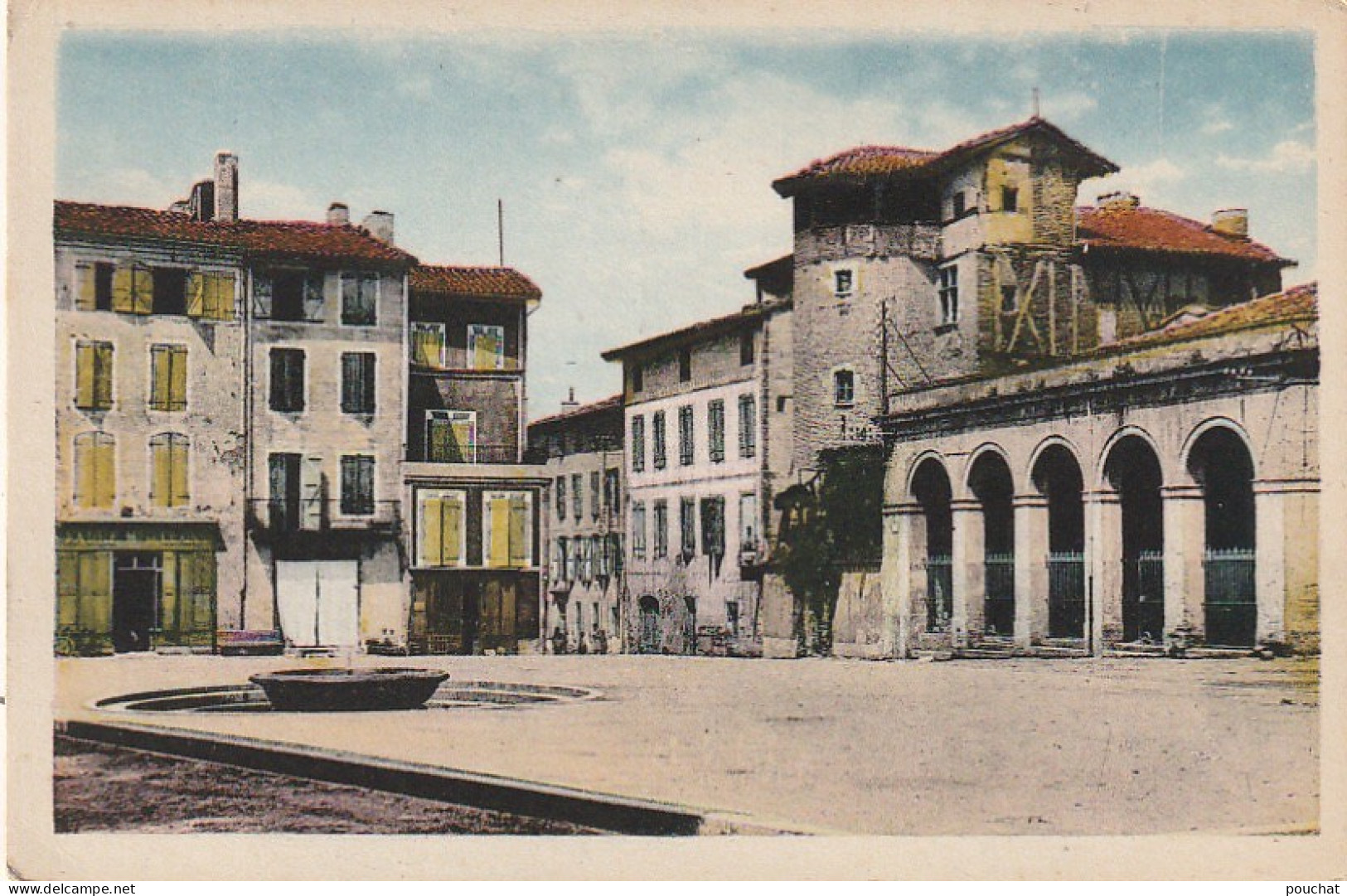 KO 10-(81) GAILLAC - PLACE THIERS ET LE GRIFFOUL - CARTE COLORISEE  - 2 SCANS - Gaillac