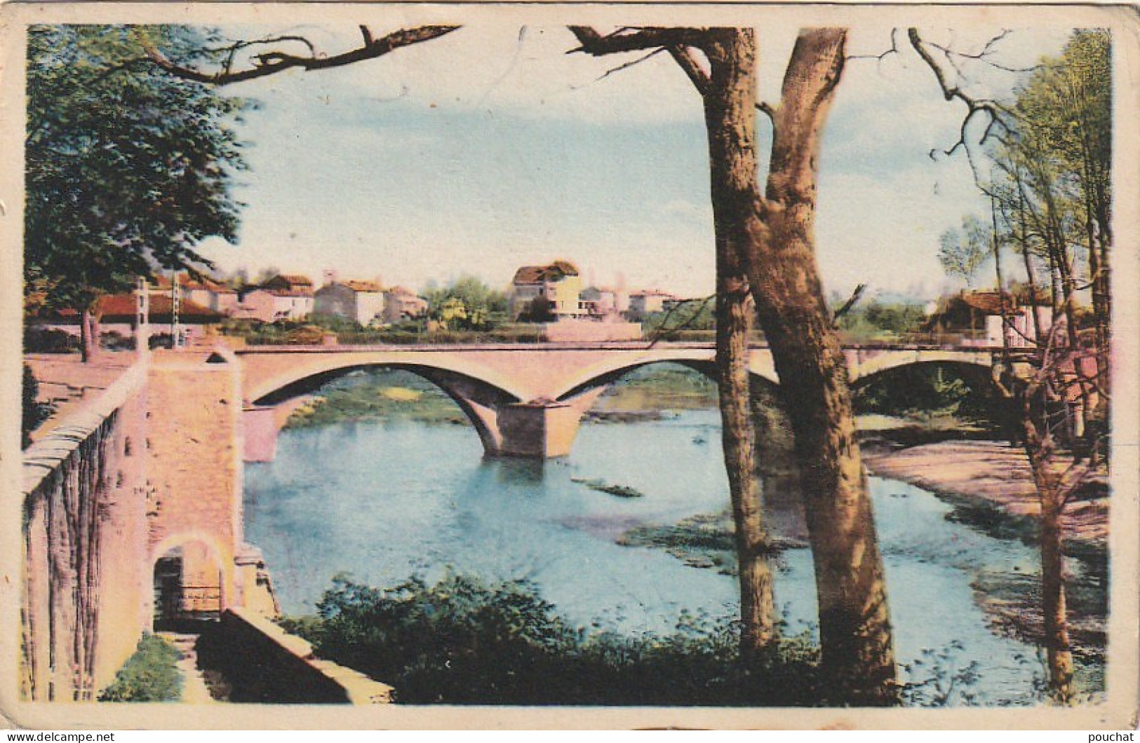 KO 10-(81)  LABRUGUIERE - PONT SUR LE THORE - CARTE COLORISEE - 2 SCANS - Labruguière