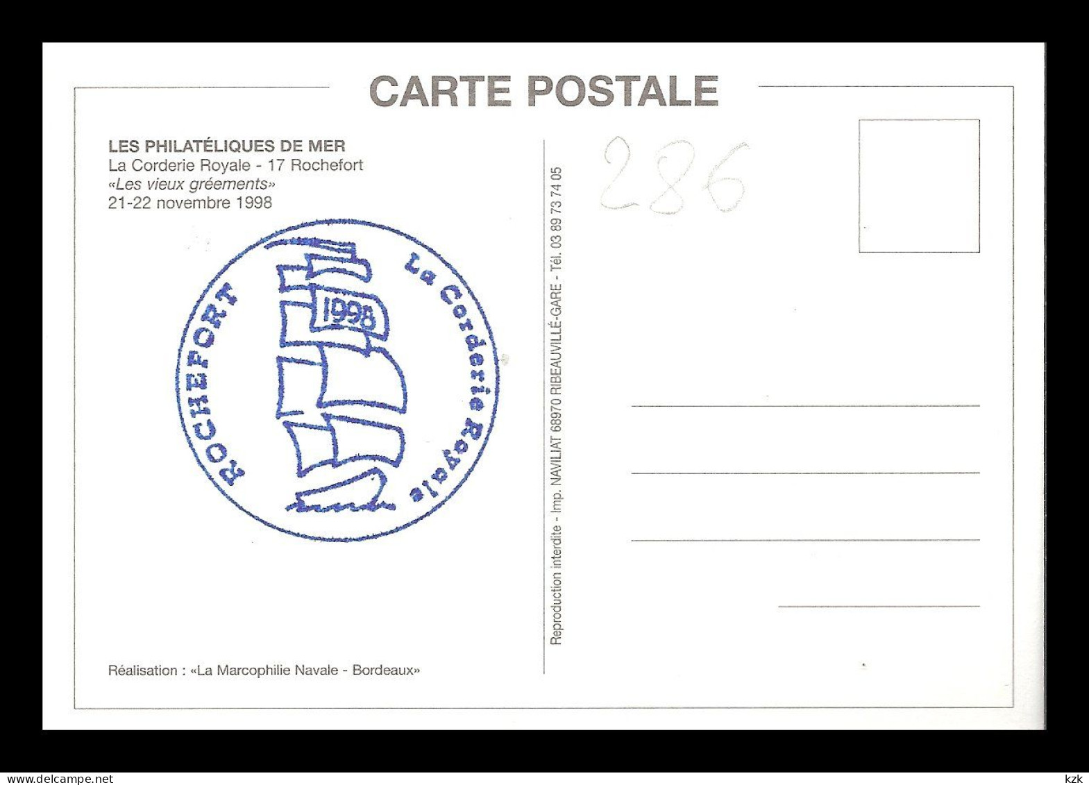 2 03	286	-	"Philatéliques De Mer" - Correo Naval