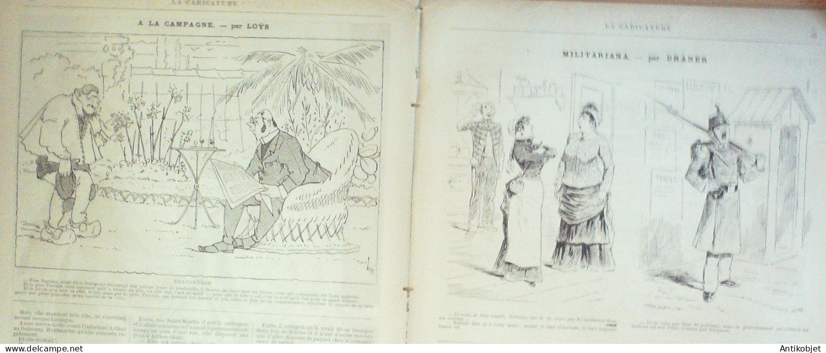 La Caricature 1886 N°318 En Mer Tiret-Bognet Octave Uzanne Dupuis Par Luque Sorel Robida - Revues Anciennes - Avant 1900