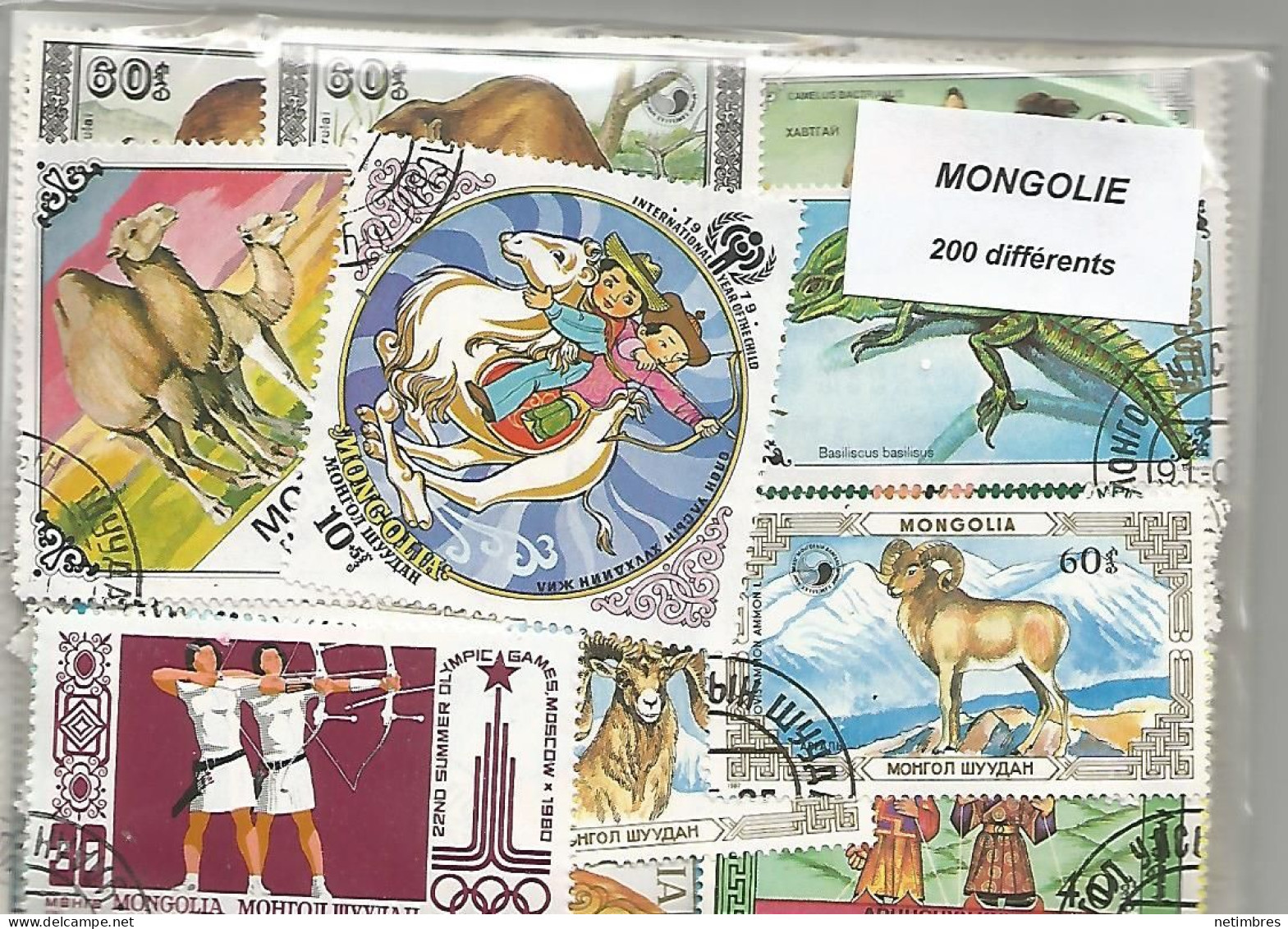 Lot 200 Timbres De Mongolie - Mongolië