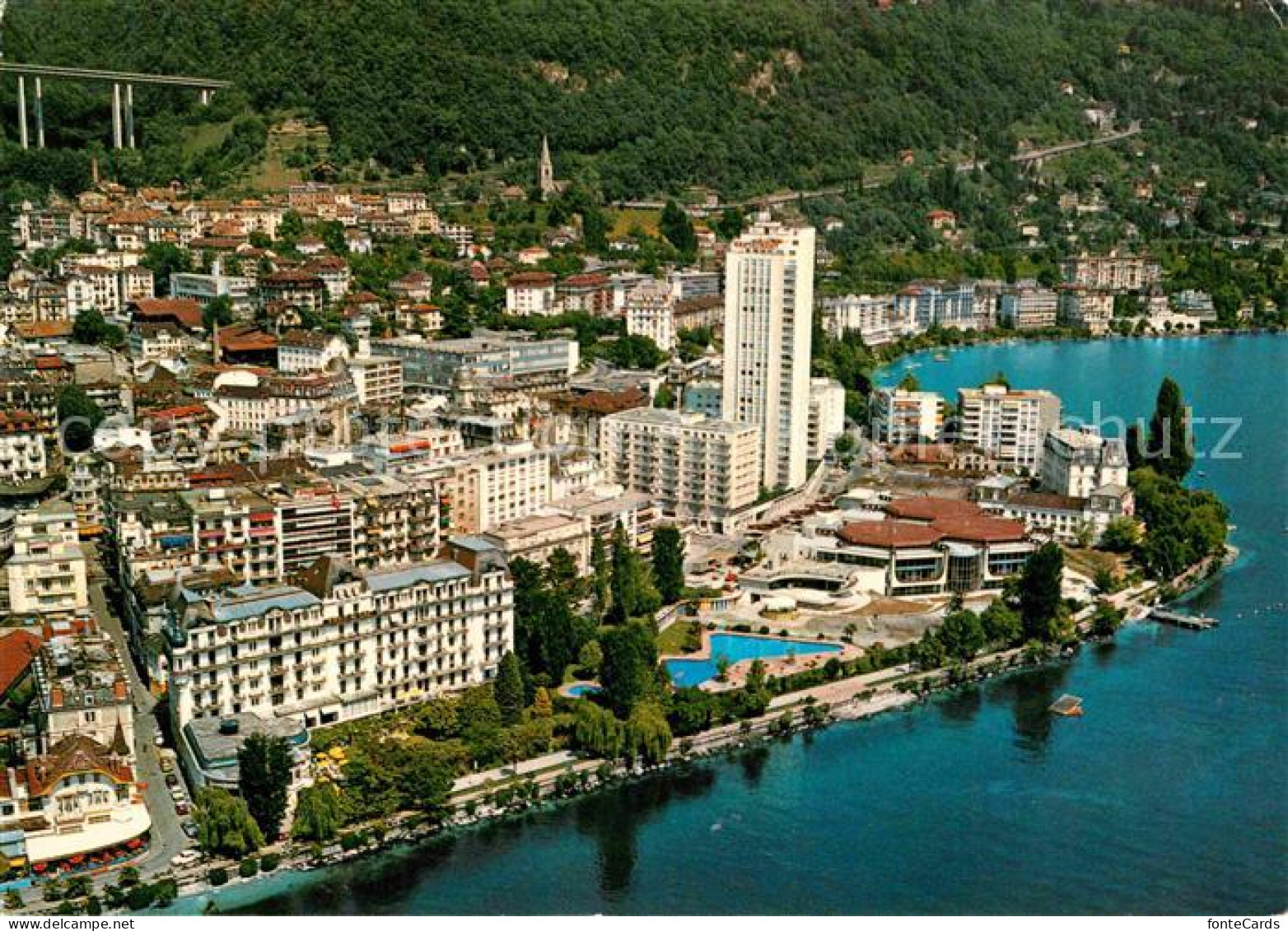 12623361 Montreux VD Lac Leman Casino Tour D Ivoire Hotel Eden Au Lac Et Les Qua - Andere & Zonder Classificatie