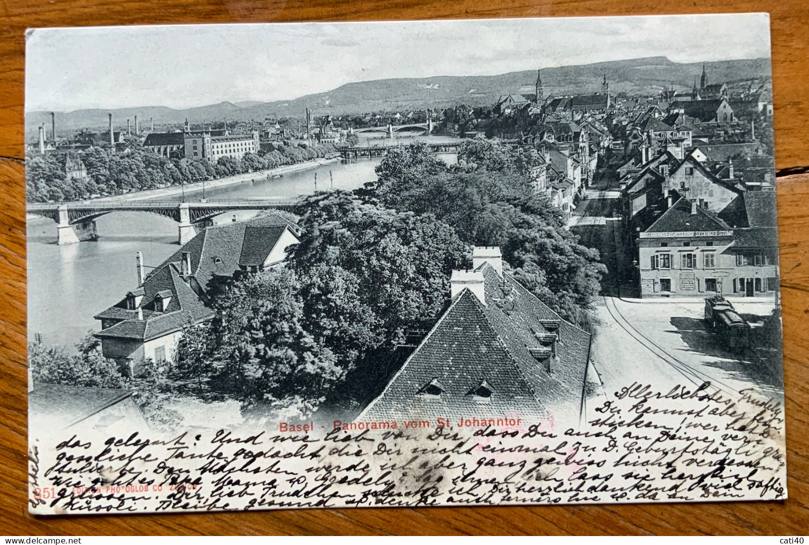 BASEL -. PANORAMA  VOM ST.JOHANNTOR -  PER BADEN BADEN IL 12/4/1906 - Bâle