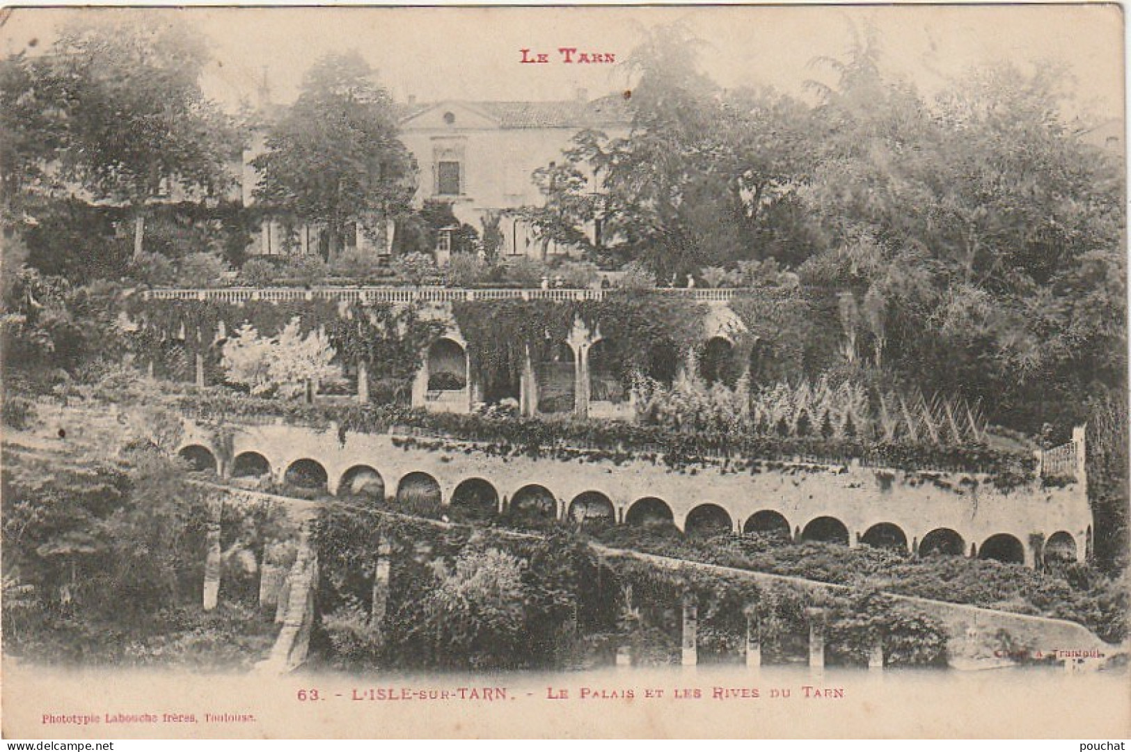 KO 12-(81) L 'ISLE SUR TARN - LE PALAIS ET LES RIVES DU TARN - 2 SCANS - Lisle Sur Tarn