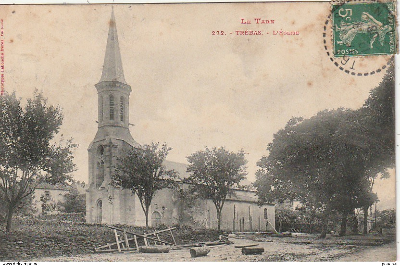 KO 12-(81) TREBAS - L ' EGLISE - 2 SCANS - Autres & Non Classés