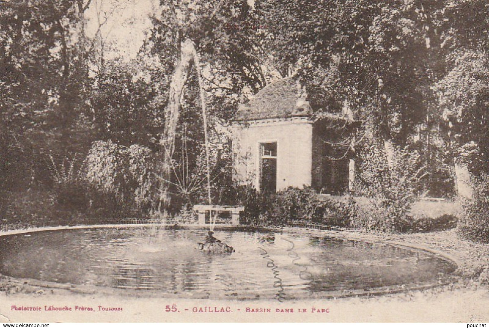 KO 12-(81) GAILLAC - BASSIN DANS LE PARC  - 2 SCANS - Gaillac