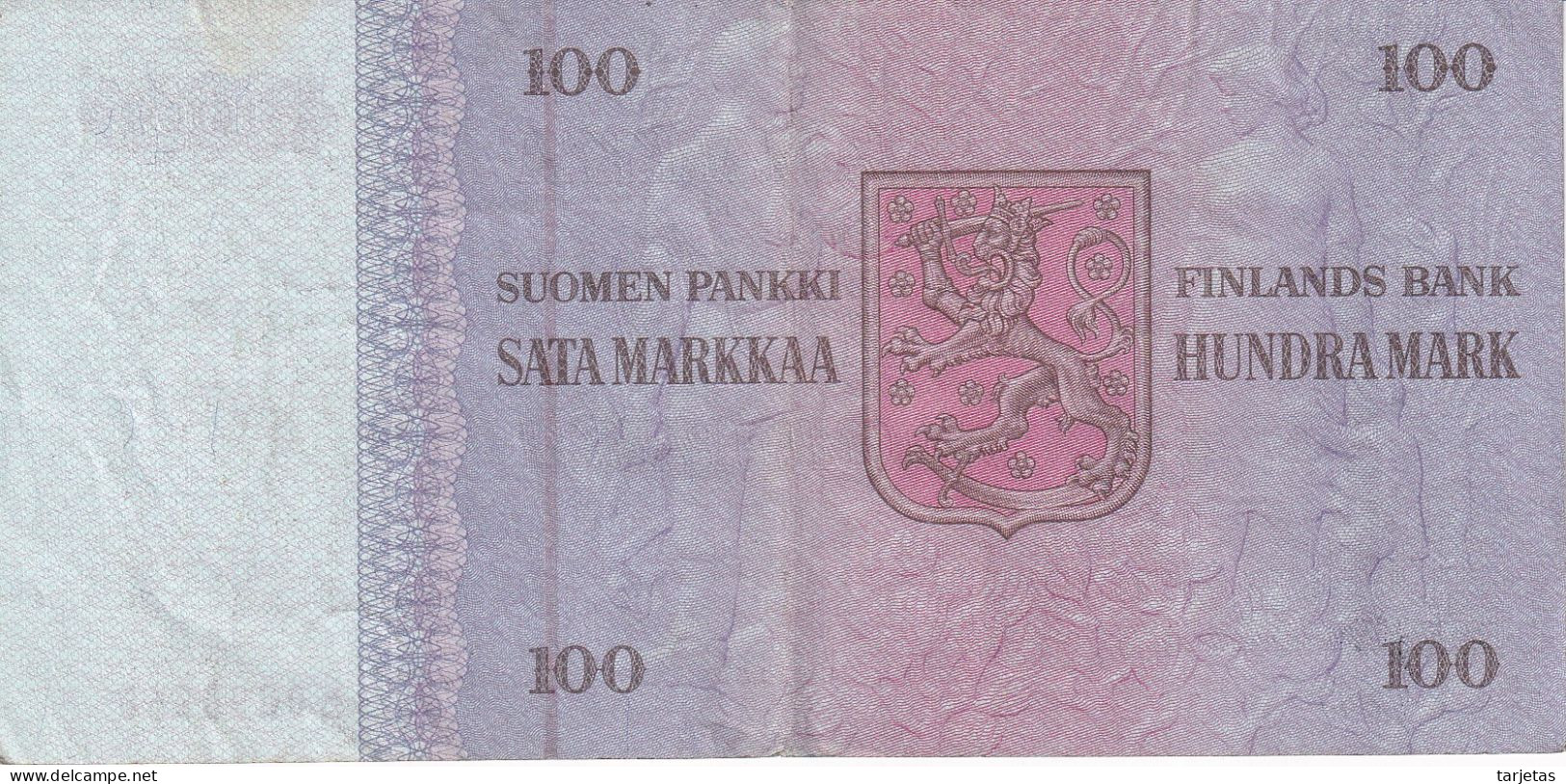 BILLETE DE FINLANDIA DE 100 MARKKAA DEL AÑO 1976 EN CALIDAD EBC (XF) (BANKNOTE) - Finlande