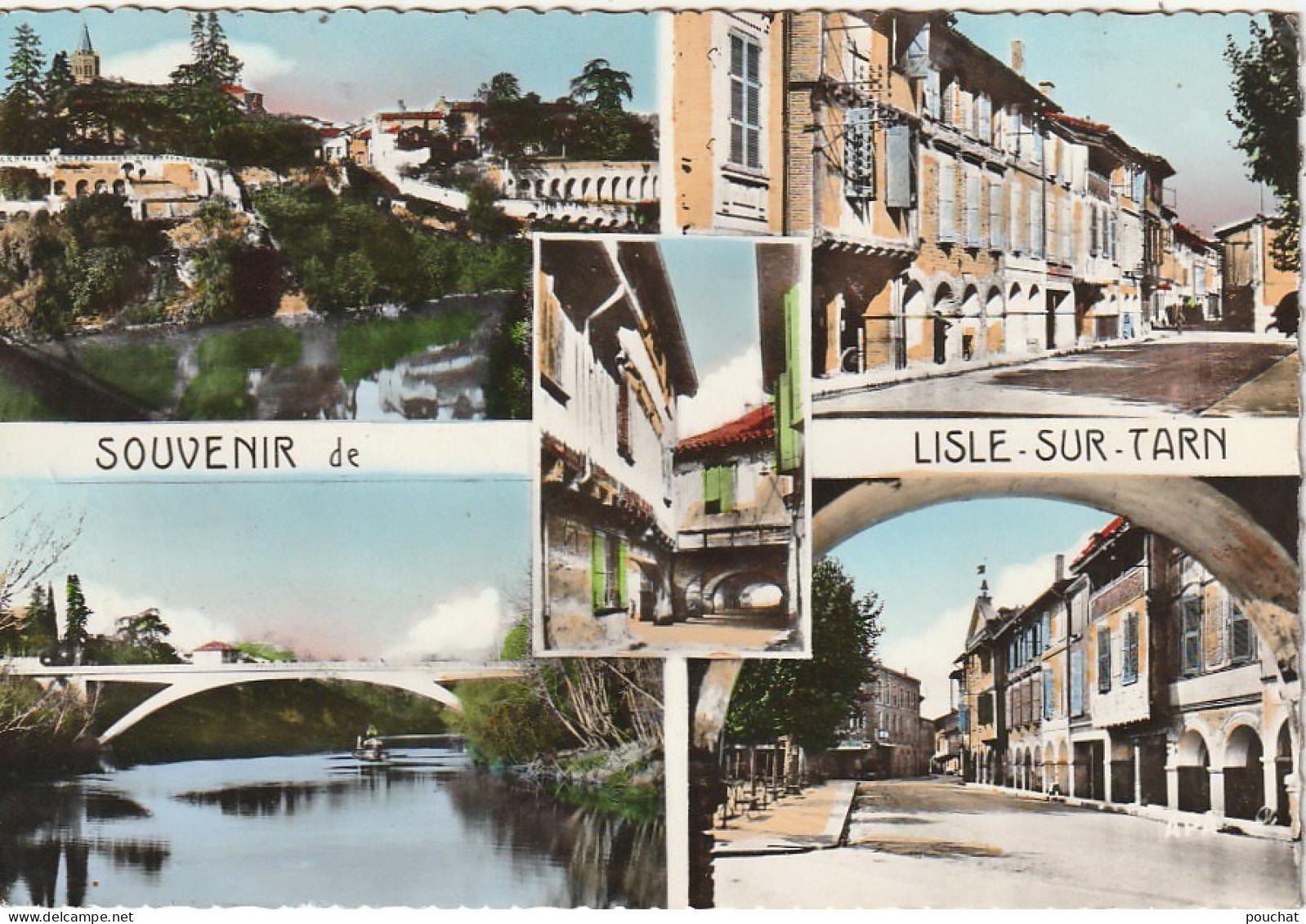 KO 13-(81) SOUVENIR DE LISLE SUR TARN - CARTE MULTIVUES COULEURS  - 2 SCANS - Lisle Sur Tarn