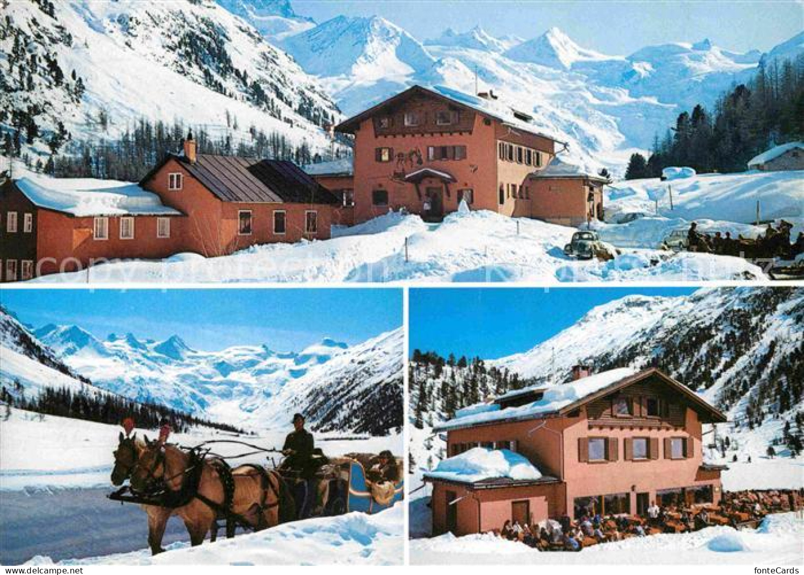 12622248 St Moritz GR Hotel Restaurant Roseggletscher Mit Sellagruppe St. Moritz - Andere & Zonder Classificatie