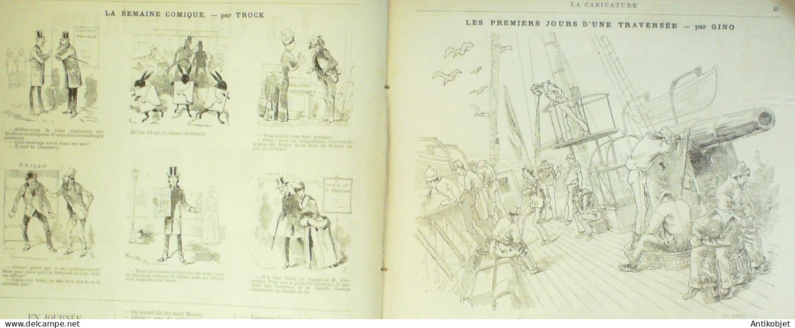 La Caricature 1886 N°319 Naivetés Caran D'Ache Gondinet Par Luqueau Boulevard Tiret-Bognet - Zeitschriften - Vor 1900