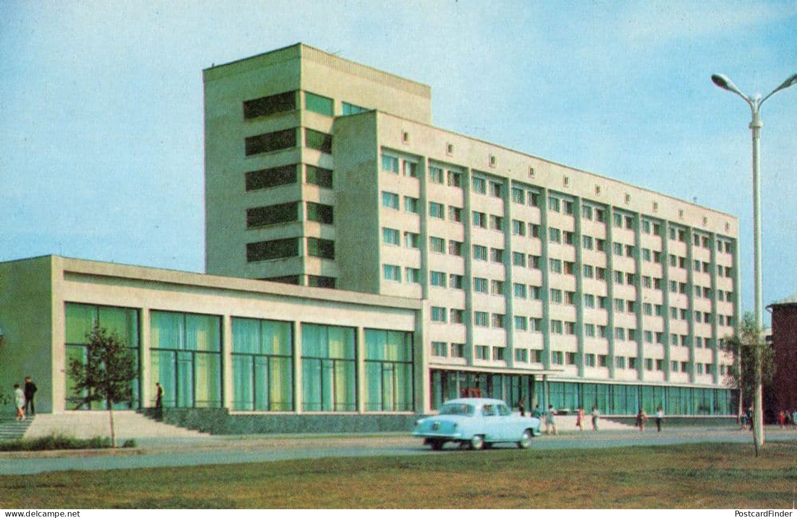 Omsk Russia Hotel & Restaurant Soviet 1970s Postcard - Russia