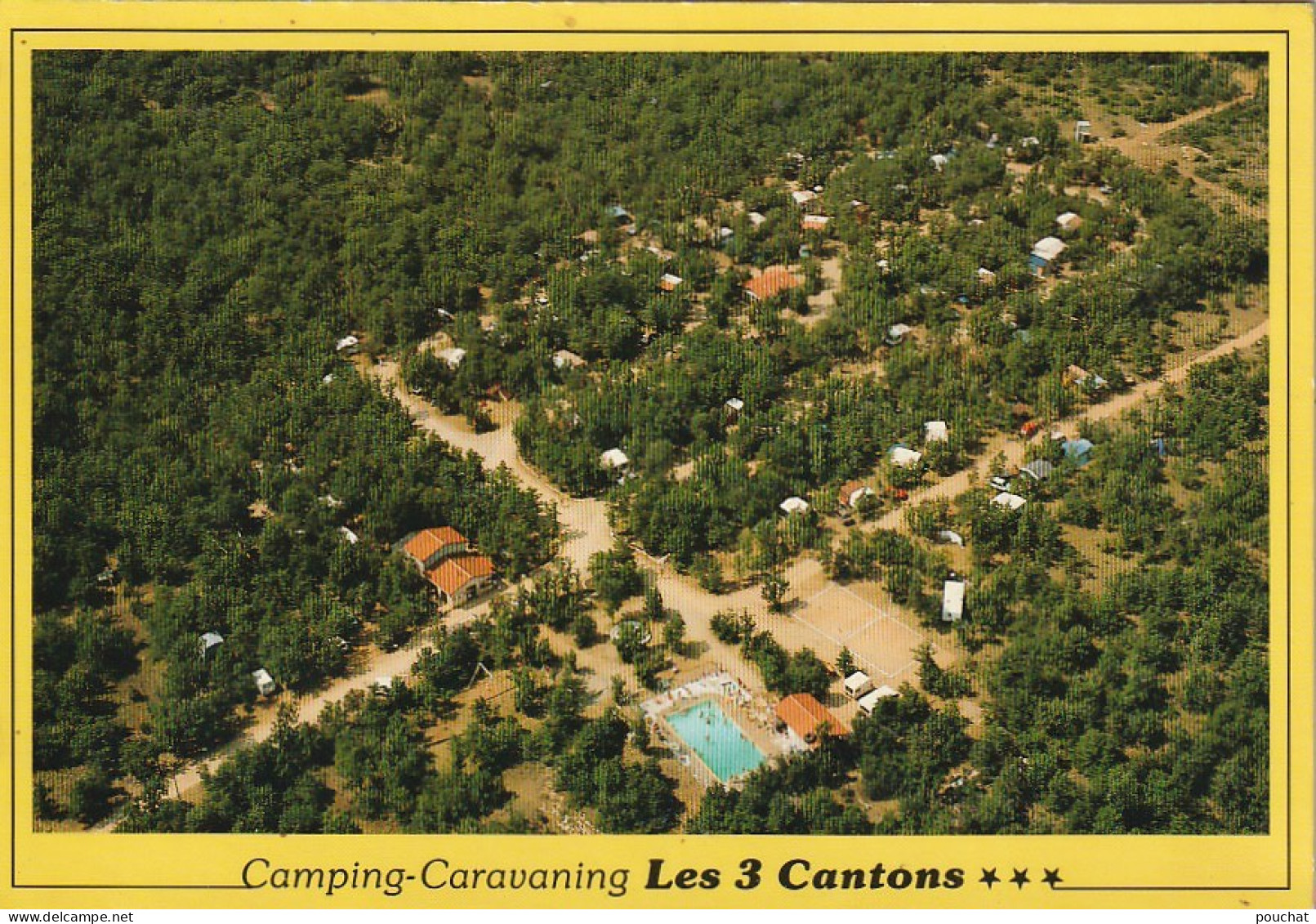 KO 14-(82) SAINT ANTONIN NOBLE VAL - CAMPING CARAVANING " LES TROIS CANTONS "- CARTE COULEURS - 2 SCANS - Saint Antonin Noble Val