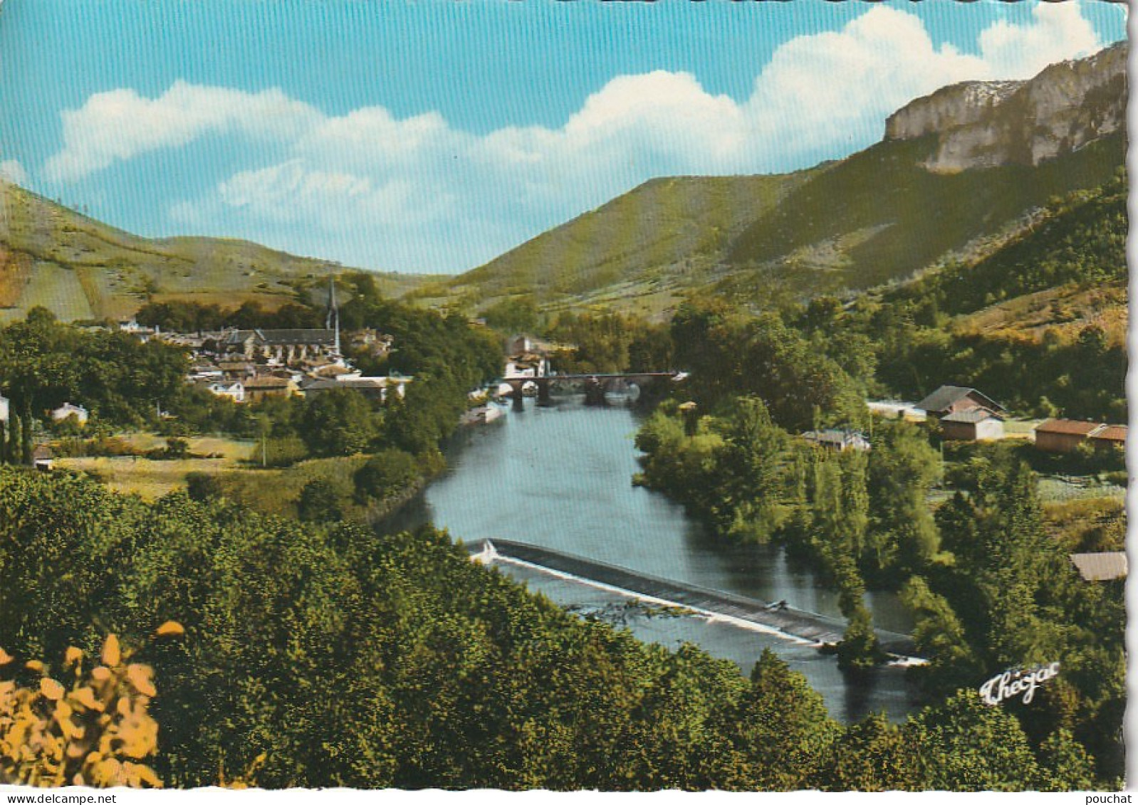 KO 14-(82) SAINT ANTONIN NOBLE VAL - VUE GENERALE ,  LES BORDS DE L' AVEYRON - CARTE COULEURS - 2 SCANS - Saint Antonin Noble Val