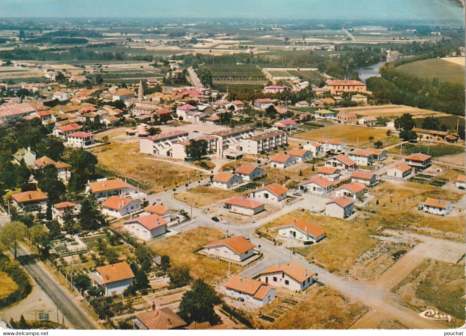 KO 14-(82) LABASTIDE SAINT PIERRE - VUE GENERALE AERIENNE - LE LOTISSEMENT COMMUNAL ET LES H.L.M - CARTE COULEURS  - Labastide Saint Pierre