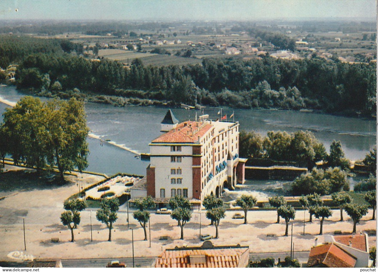 KO 14-(82) MOISSAC - " LE RELAIS DU MOULIN DE MOISSAC " - HOTEL RESTAURANT - VUE PANORAMIQUE- CARTE COULEURS - 2 SCANS - Moissac