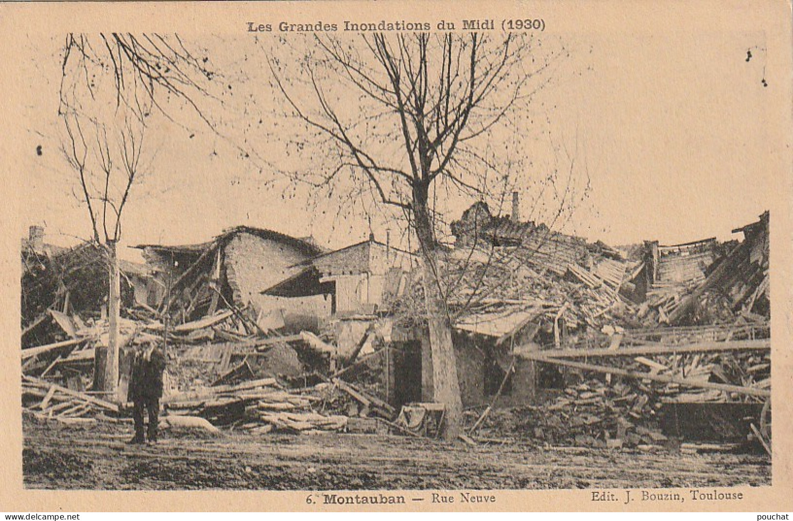 KO 15-(82) MONTAUBAN - INONDATIONS DU MIDI 1930 - RUE NEUVE - 2 SCANS - Überschwemmungen