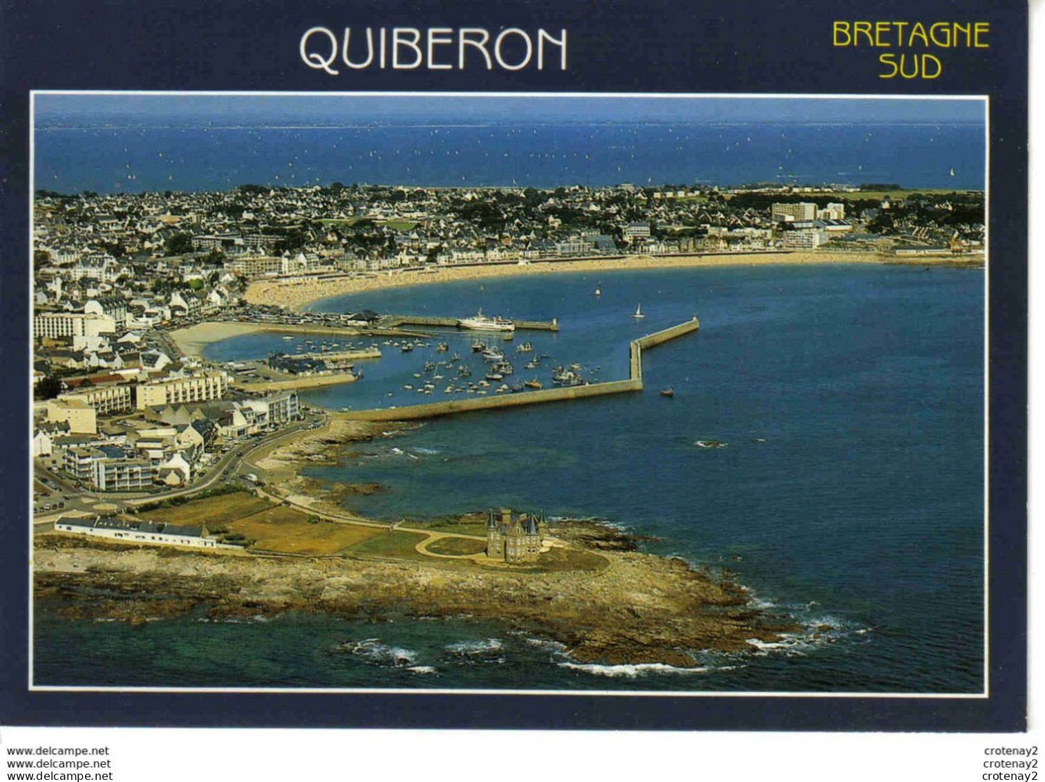 56 QUIBERON Le Château De Beg-er-Lan Port Maria Et La Grande Plage En 1993 - Quiberon