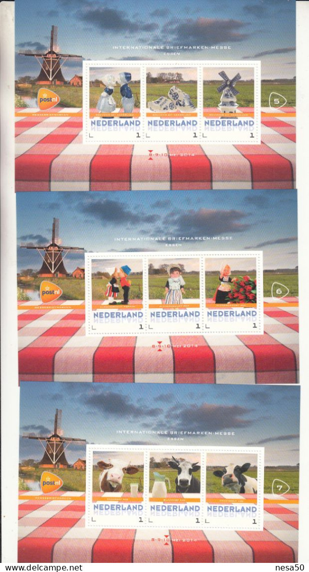 Nederland Persoonlijke Zegels, Thema:Essen: Souvenirs Uit Holland, Koeien Uit Holland, Klederdracht Uit Holand - Unused Stamps