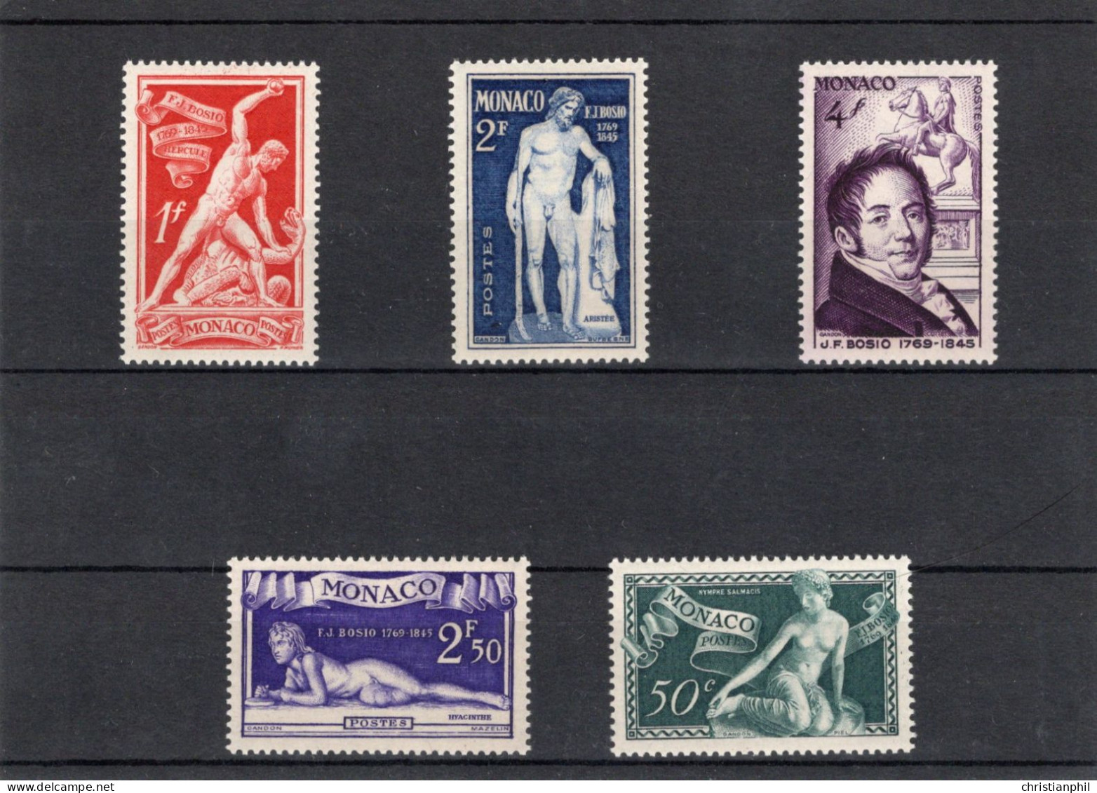 TIMBRES MONACO  . ANNEE 1948   N° 314 à 318. NEUF ** - Neufs