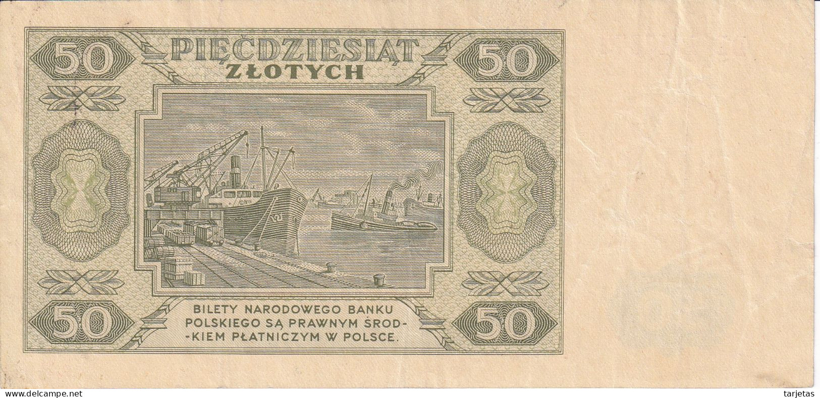 BILLETE DE POLONIA DE 50 ZLOTYCH DEL AÑO 1948 (BANK NOTE) - Poland