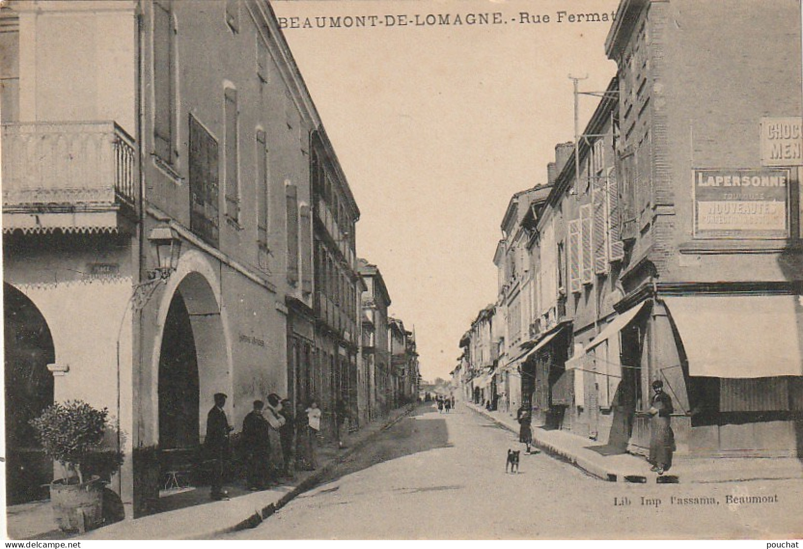 KO 17-(82) BEAUMONT DE LOMAGNE - RUE FERMAT - VILLAGEOIS - 2 SCANS  - Beaumont De Lomagne