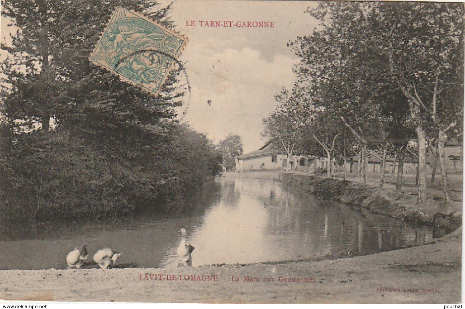 KO 17-(82) LAVIT DE LOMAGNE - LA MARE AUX GENDARMES - 2 SCANS  - Lavit