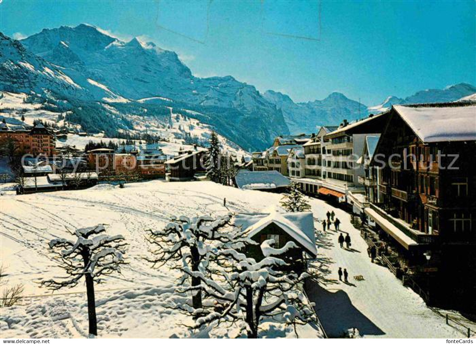 12615773 Wengen BE Mit Jungfrau Und Breithornkette Wengen - Autres & Non Classés