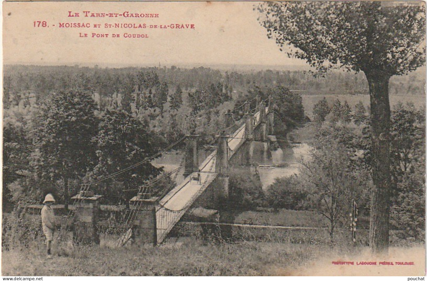 KO 17 -(82) MOISSAC ET SAINT NICOLAS DE LA GRAVE - LE PONT DE COUDOL - VUE PANORAMIQUE - 2 SCANS - Saint Nicolas De La Grave