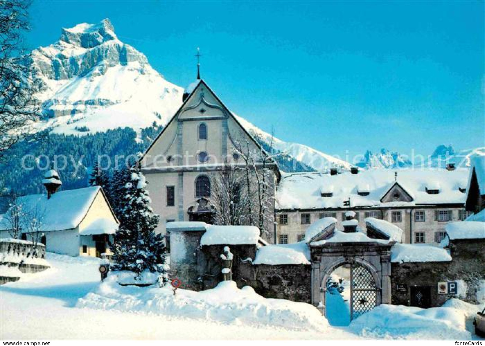 12615562 Engelberg OW Kloster Mit Hahnen Engelberg - Autres & Non Classés