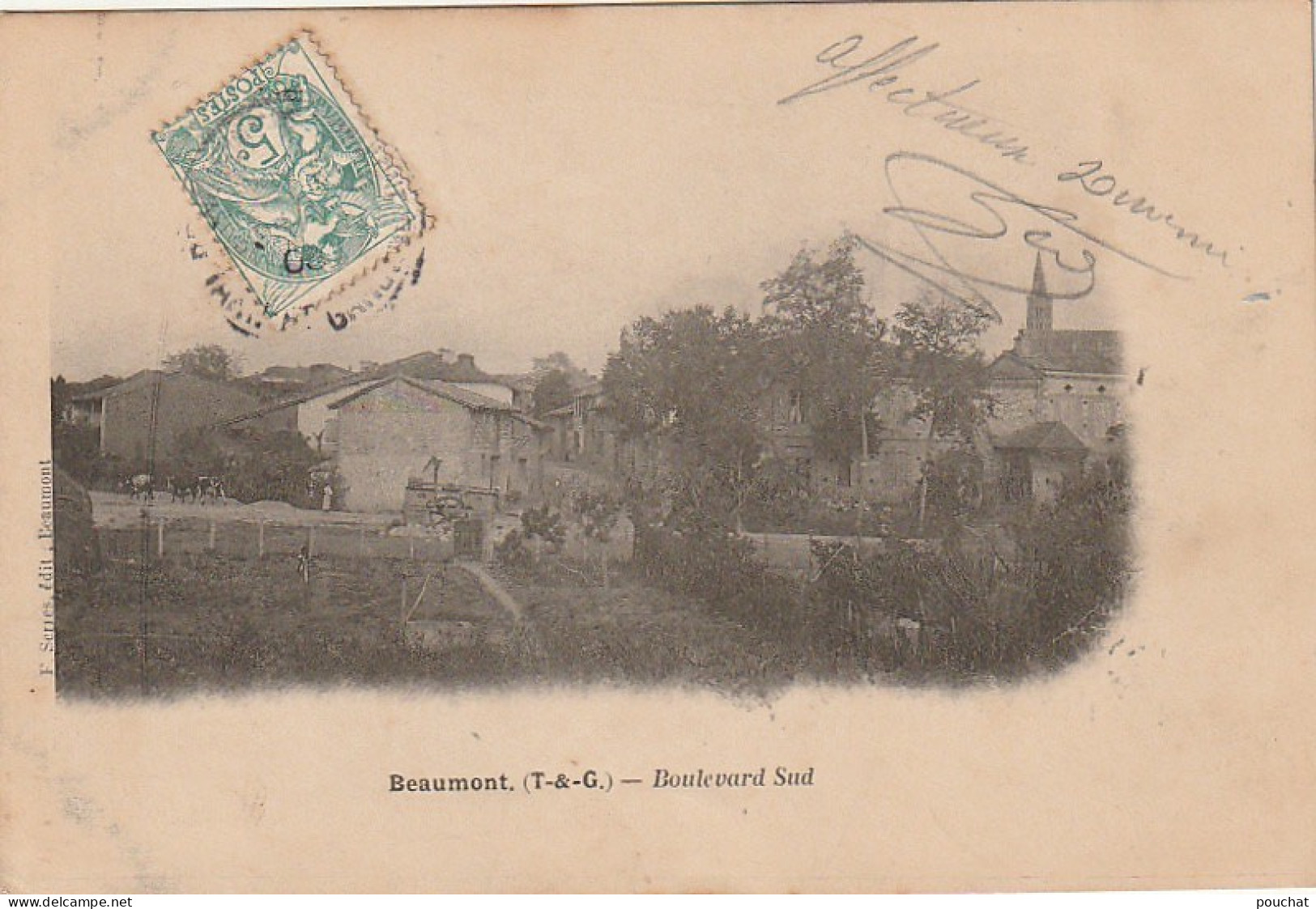 KO 17 -(82) BEAUMONT - BOULEVARD SUD - 2 SCANS - Beaumont De Lomagne