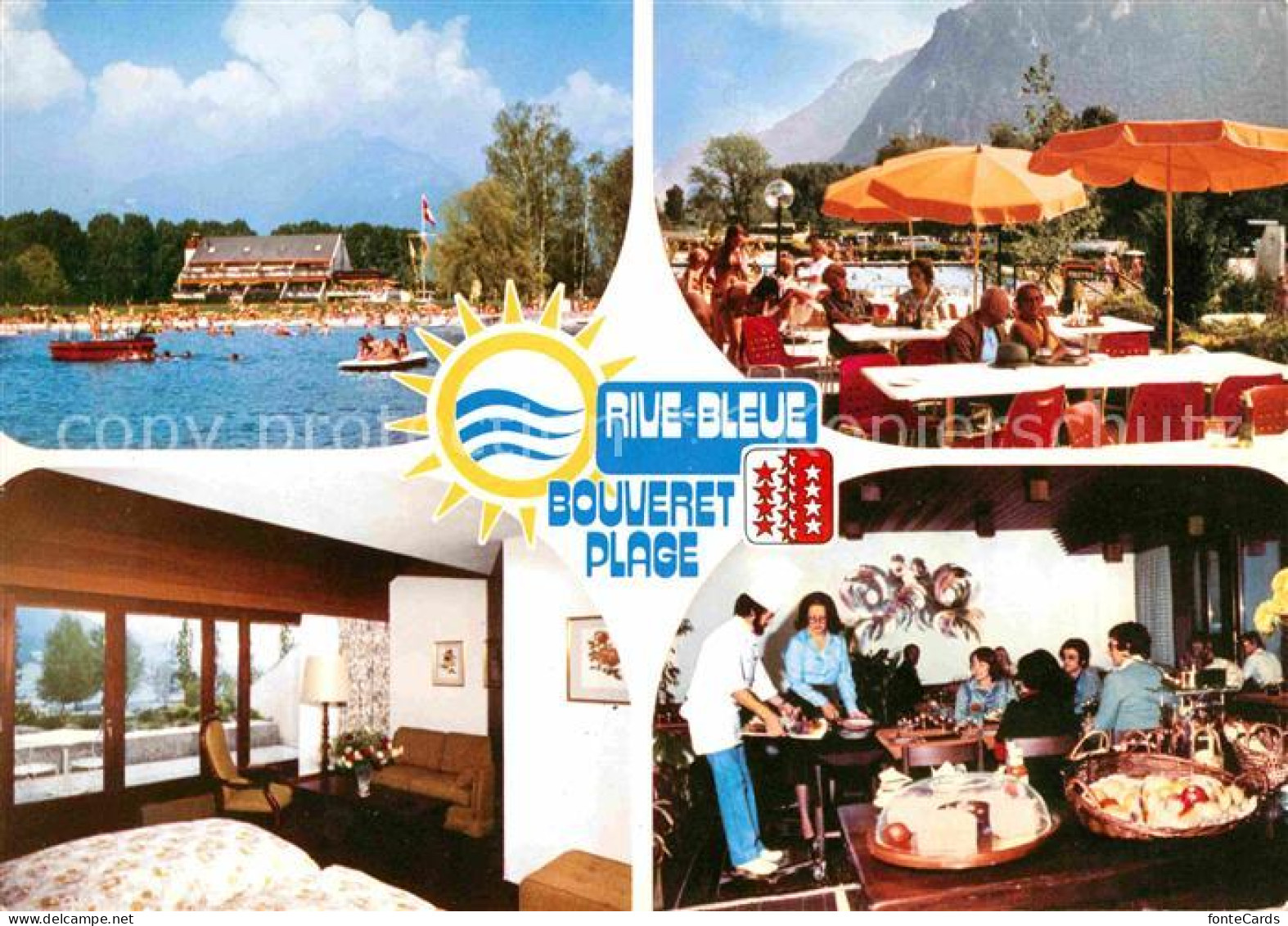 12615448 Bouveret VS Rive Bleue Hotel Restaurant Piscine Plage Camping Tennis Bo - Other & Unclassified