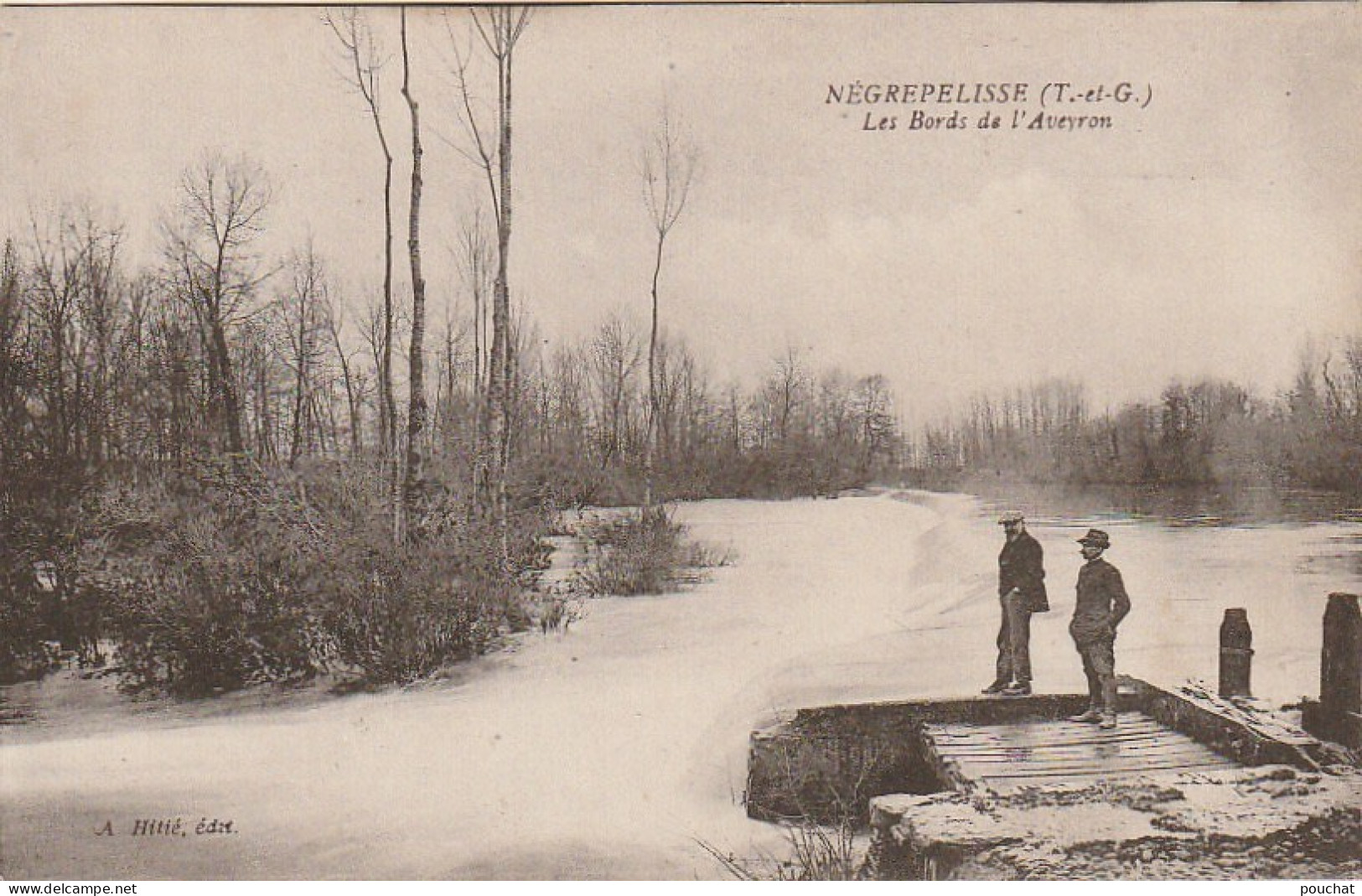 KO 17 -(82) NEGREPELISSE - LES BORDS DE L' AVEYRON - PROMENEURS - 2 SCANS - Negrepelisse