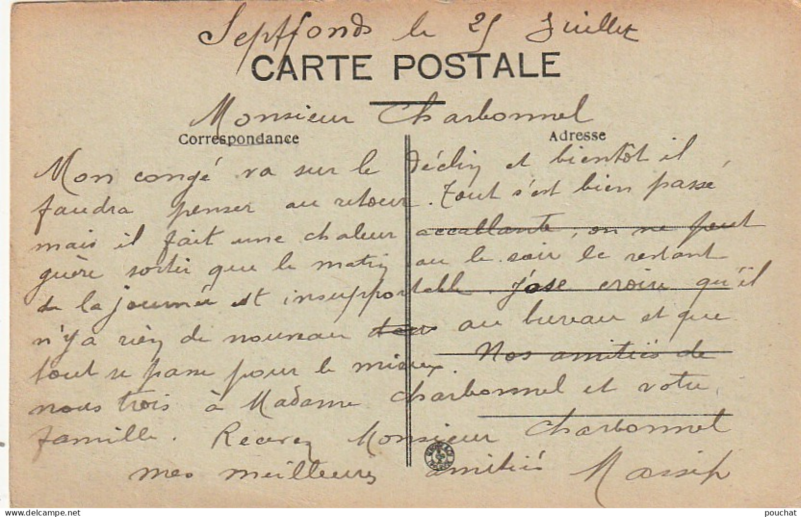 KO 17 -(82) SEPTFONDS - LE BOULEVARD DES ECOLES - VILLAGEOIS , ENFANTS - 2 SCANS - Other & Unclassified