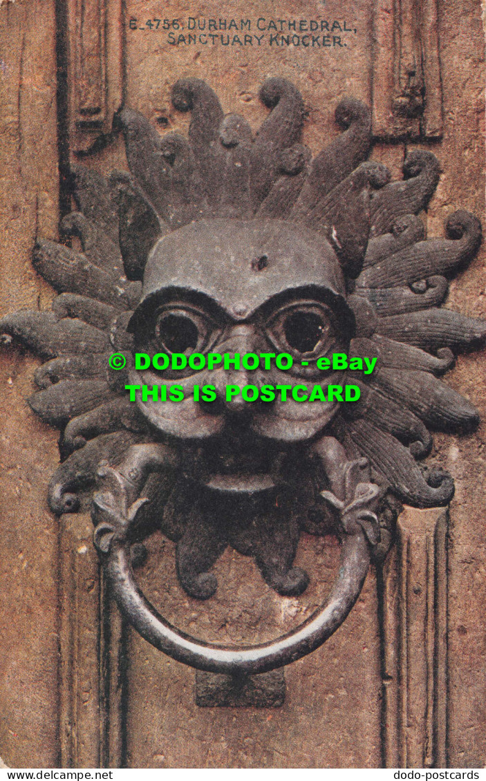 R540672 Durham Cathedral. Sanctuary Knocker. The Photochrom. Celesque Series - Monde