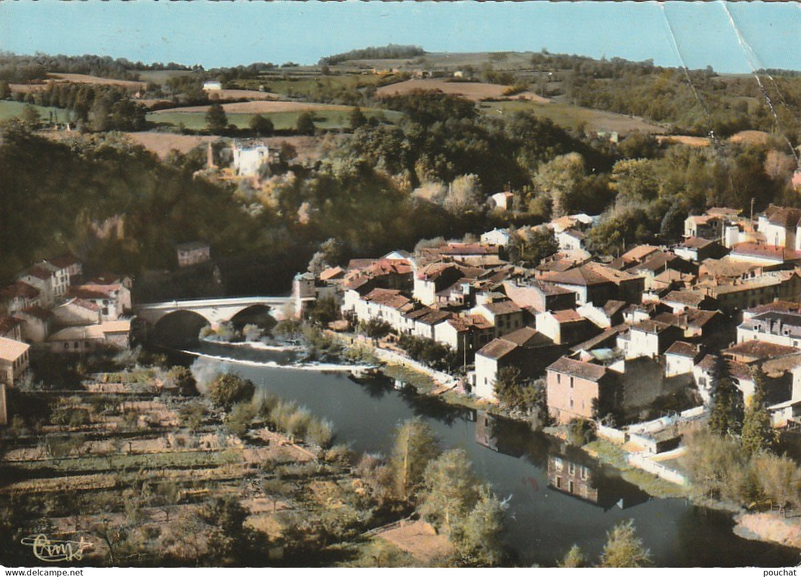 KO 18-(82) SAINT MARTIN LAGUEPIE - LE CHATEAU ET VUE PANORAMIQUE - CARTE COULEURS - 2 SCANS - Other & Unclassified