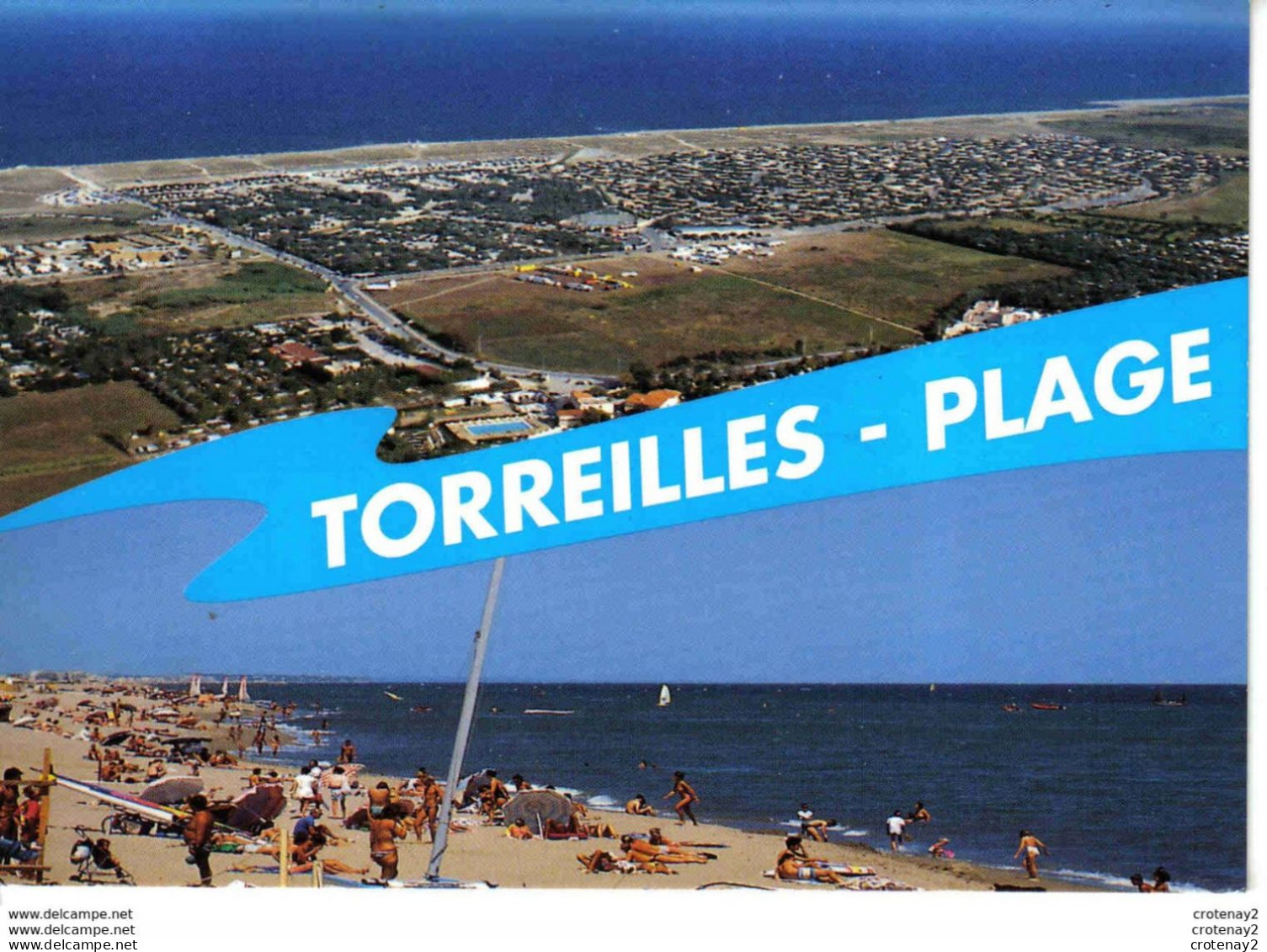 66 TORREILLES Plage Vers Port Barcarès En 1993 Plage Baignade Poussette Piscine - Port Barcares