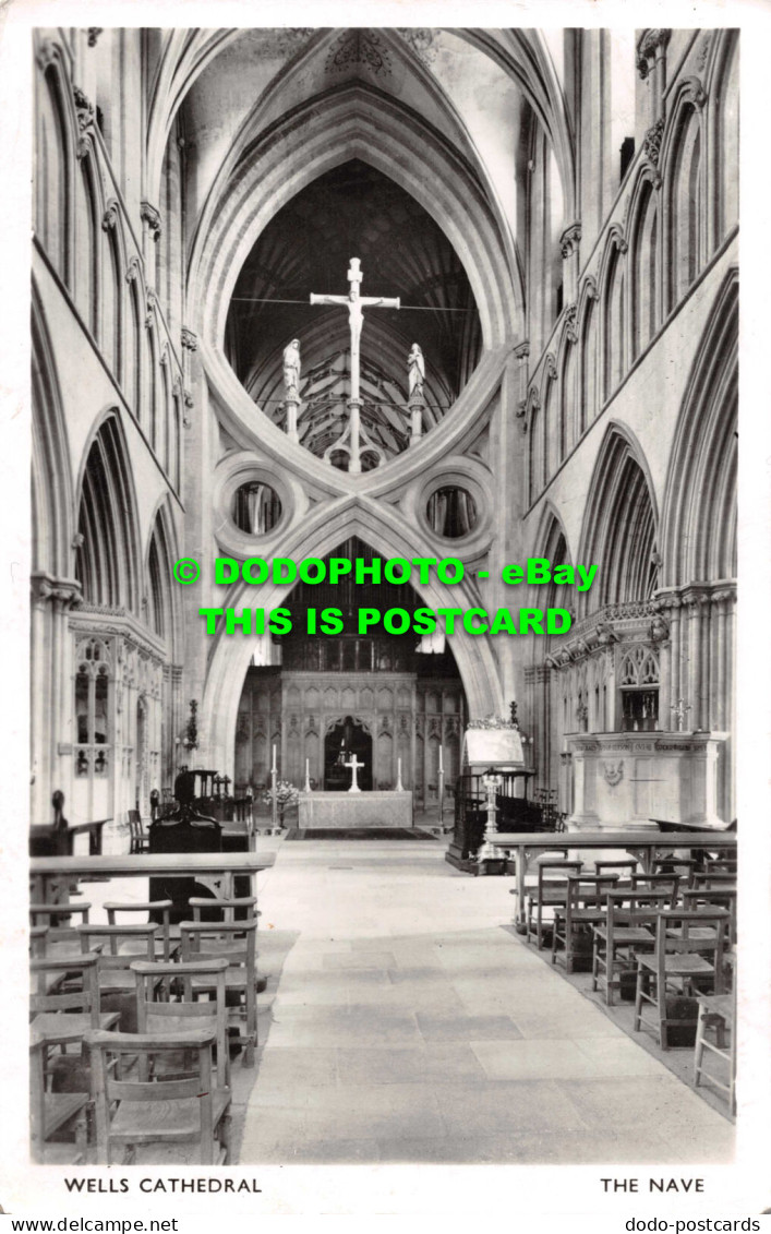 R540419 Wells Cathedral. The Nave. RP. 1957 - Monde