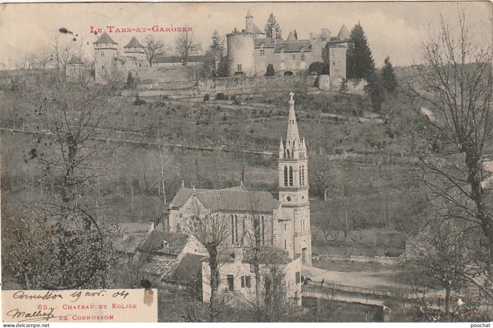 KO 19-(82) CHATEAU ET EGLISE DE CORNUSSON  - 2 SCANS - Autres & Non Classés