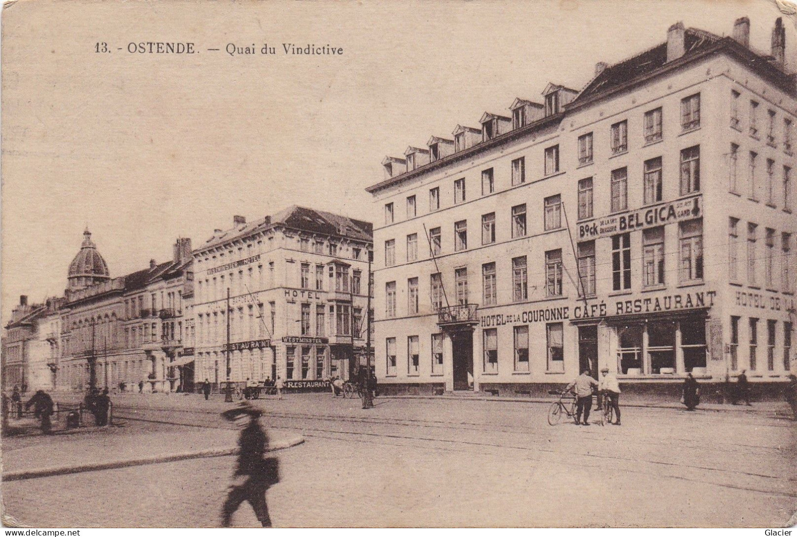 13.- Ostende - Quai Du Vindictive - Hôtel De La Couronne - Oostende