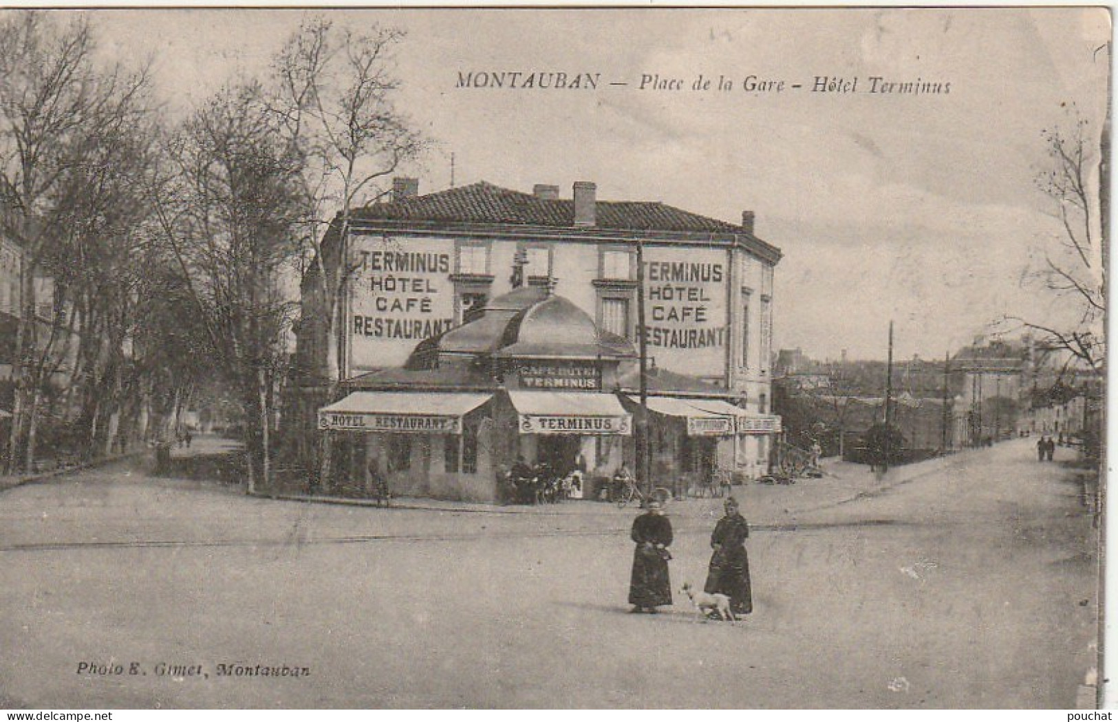 KO 19-(82) MONTAUBAN - PLACE DE LA GARE - HOTEL TERMINUS  - 2 SCANS  - Montauban