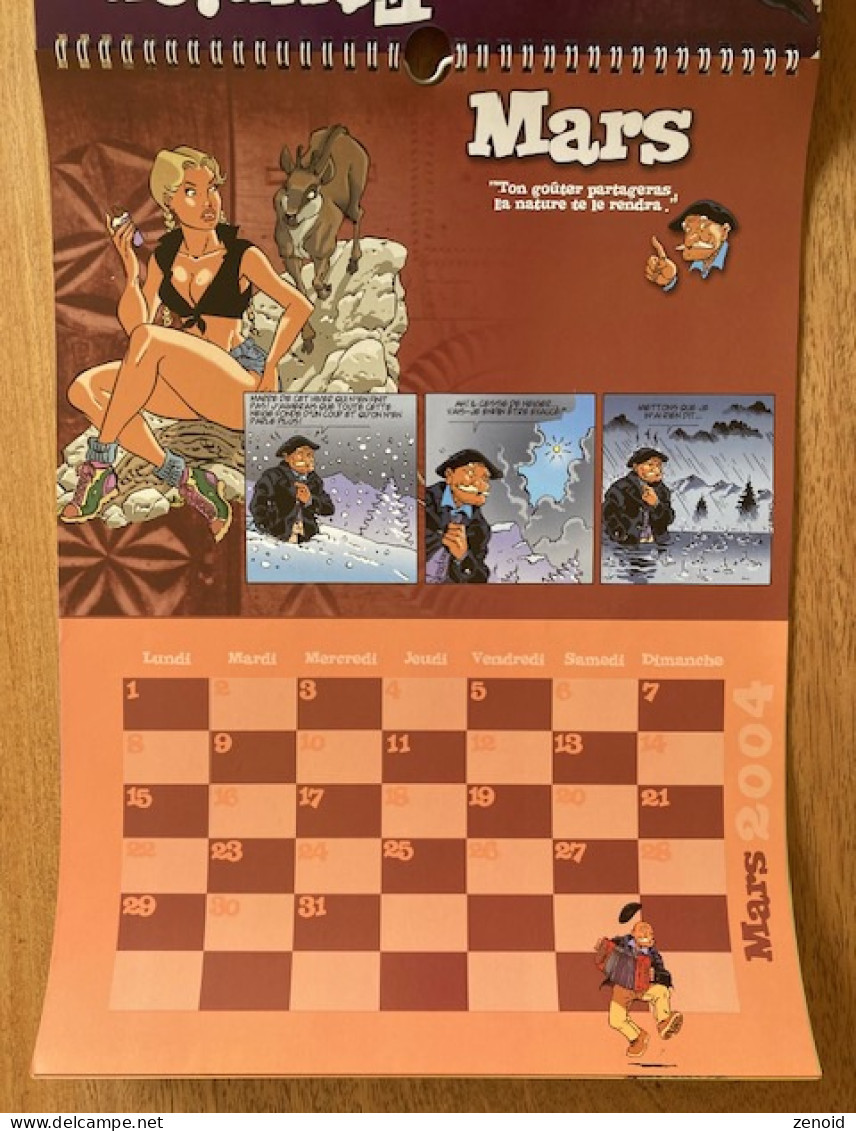 Calendrier Bd 2004 "Fanfoué Des Pnottas" Avec Double Dédicace de Meynet Et Roman