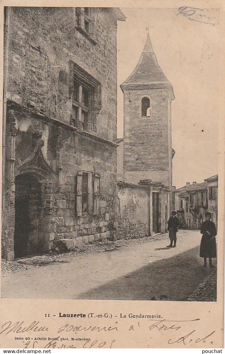 KO 20-(82) LAUZERTE - LA GENDARMERIE - VILLAGEOIS - 2 SCANS - Lauzerte