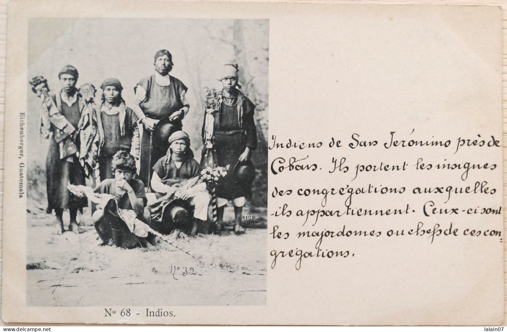 C. P. A. : GUATEMALA : INDIOS N° 68 De SAN JERONIMO (près De COBAN), Timbre 1 Centavo En 1900 - Guatemala