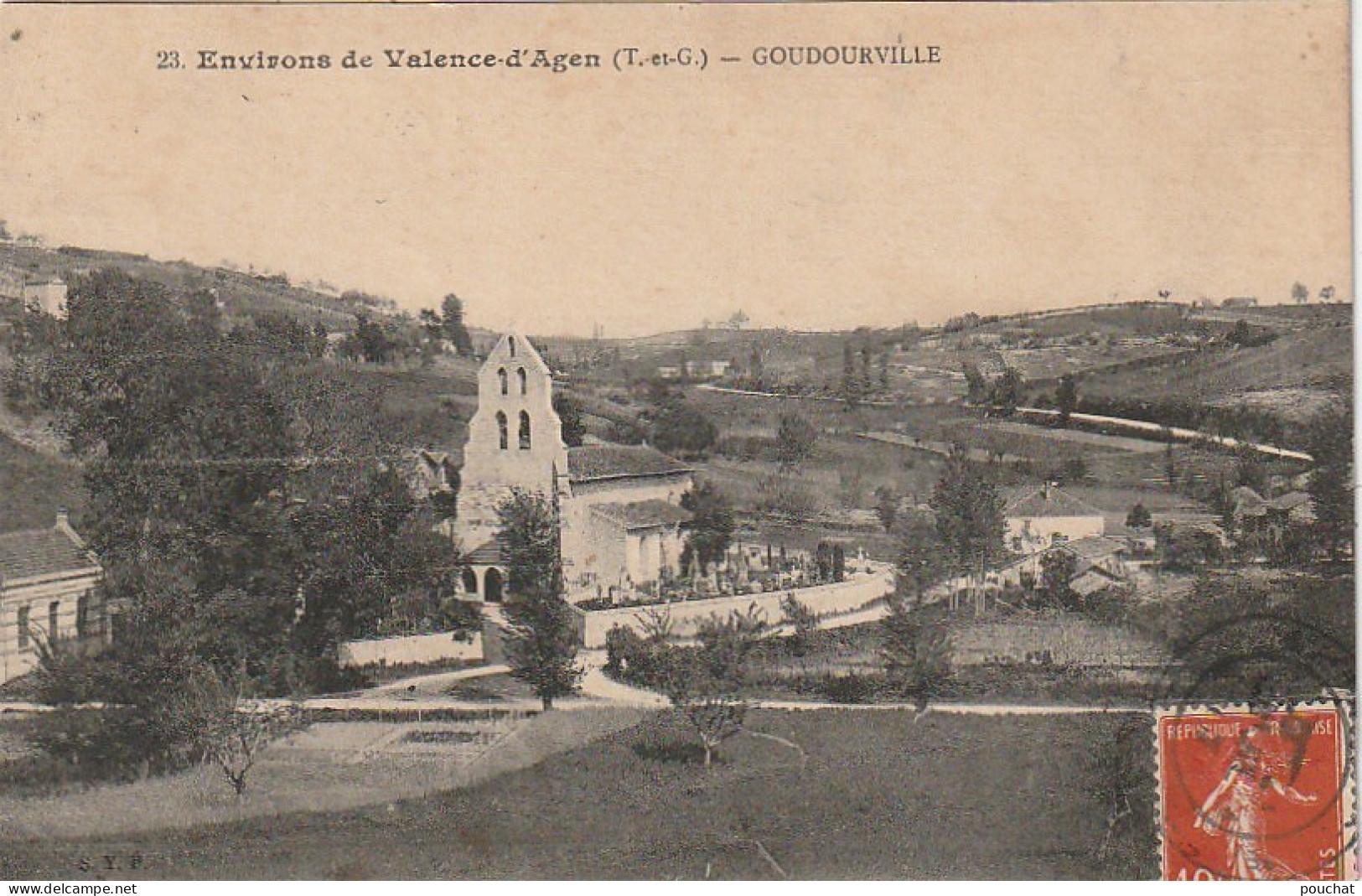 KO 20-(82) ENVIRONS DE VALENCE D' AGEN - GOUDOURVILLE - 2 SCANS - Autres & Non Classés