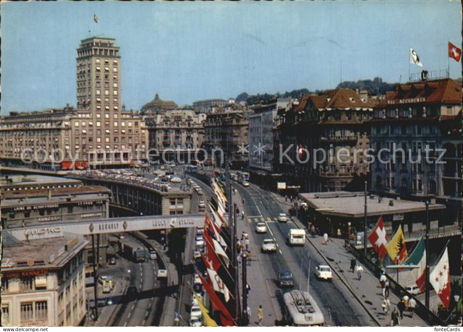 12614678 Lausanne VD Le Grand Pont Et La Tour Bel Air Lausanne - Andere & Zonder Classificatie