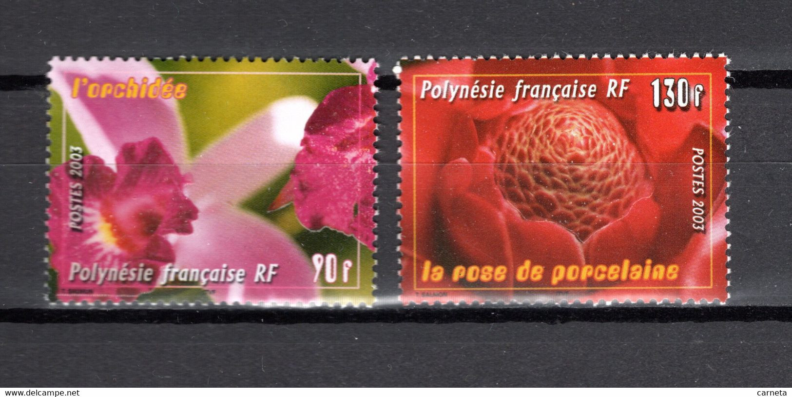 POLYNESIE  N°  699 + 700   NEUFS SANS CHARNIERE COTE 5.80€     FLEUR - Unused Stamps