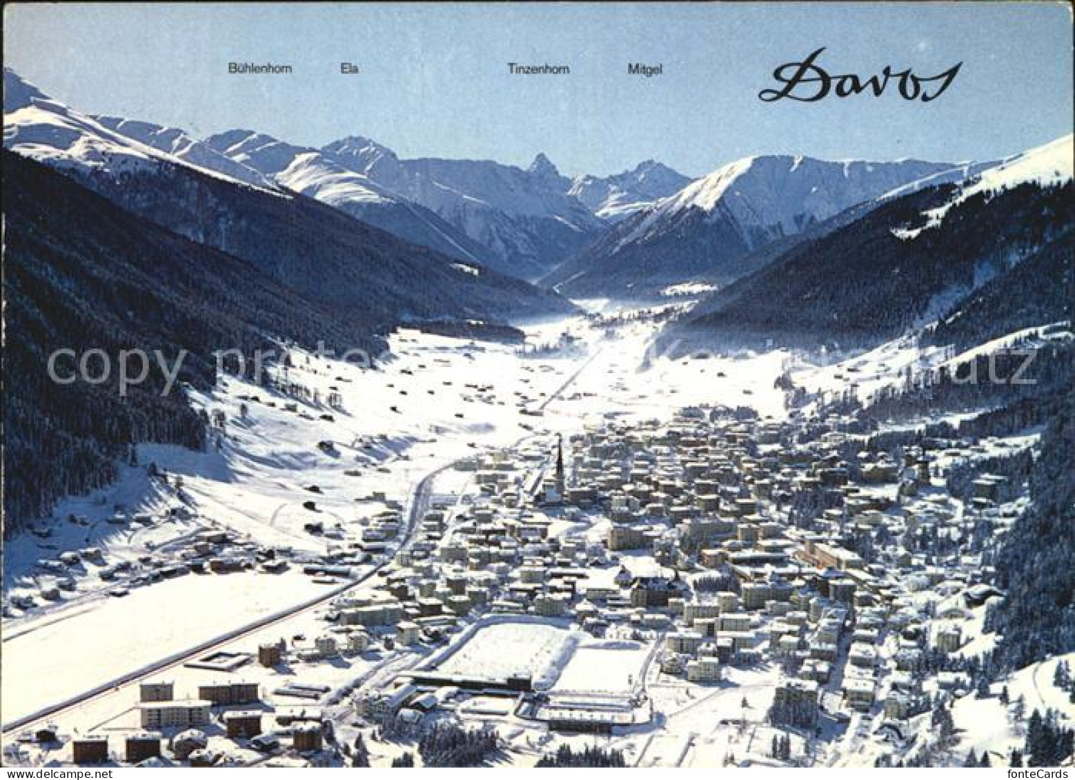 12614193 Davos GR Fliegeraufnahme Mit Tinzenhorn Und Piz Mitgel Davos Platz - Autres & Non Classés